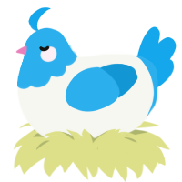 (unnamed), a white and sky chicken with a head pattern
