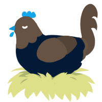 ohoo, a tumblr and bark chicken with a head pattern
