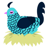 (unnamed), a aqua and tumblr chicken with a lace pattern