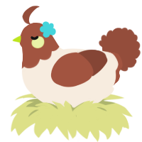Cosmo, a cream and russet chicken with a head pattern