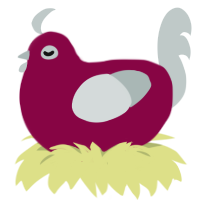 whatever-, a maroon and silver chicken