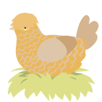 Fried Chicken, a honey and beige chicken with a lace pattern