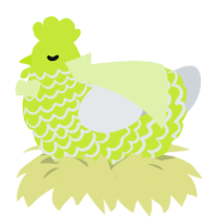 Hygrocybe Virescens, a lime and mist chicken with a lace pattern