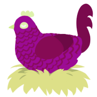 A plum and wine chicken with a lace pattern