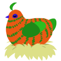 Mr John Spooky, a sky and orchid chicken with a bar pattern