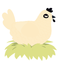 Apolo, a tumblr chicken with a lace pattern