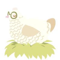 monarch, a mist and honey chicken with a lace pattern