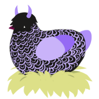Hot Girl Summer, a sable and lilac chicken with a double-lace pattern