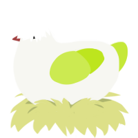 (unnamed), a white and lime chicken
