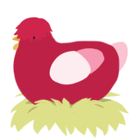 (unnamed), a crimson and rose chicken