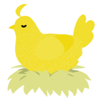 (unnamed), a yellow chicken with a double-lace pattern