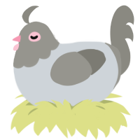 The Chosen, a mist and ash chicken with a head pattern