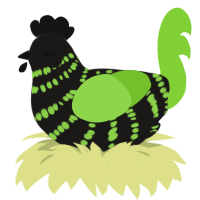 (unnamed), a sable and grass chicken with a bar pattern