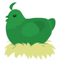Viridian Forest, a viridian chicken with a head pattern