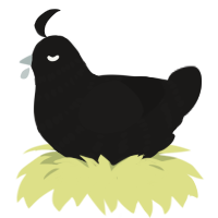 The Savage Spectre, a sable chicken with a bar pattern