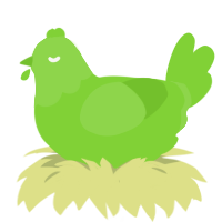 Snot, a grass chicken with a head pattern