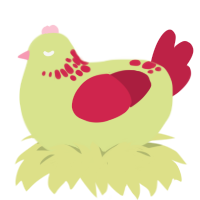 Strawberry LemonTart, a lemon and crimson chicken with a neck-speckle pattern