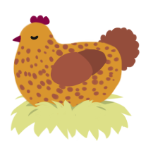 (unnamed), a orange and russet chicken with a speckle pattern