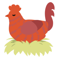 (unnamed), a vermilion and red chicken with a bar pattern