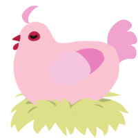 Berry Pink, a rose and pink chicken