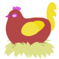 Playdough, a red and yellow chicken
