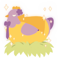 Blurt, a honey and lilac chicken with a head pattern