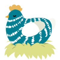 (unnamed), a sea and white chicken with a bar pattern