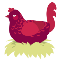 Hot Sauce, a maroon and crimson chicken with a half-lace pattern