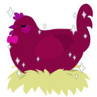 Maro, a maroon chicken