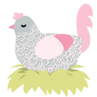 Pink Lace Cake, a silver and rose chicken with a double-lace pattern