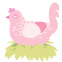 Pinkerton, a rose chicken with a half-lace pattern
