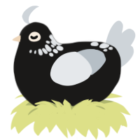 Maffei 1, a sable and mist chicken with a neck-speckle pattern