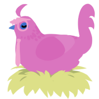 HOT TO GO, a viridian chicken with a neck-speckle pattern