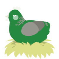 (unnamed), a viridian and ash chicken with a neck-band pattern