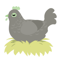 double decker cluck, a ash chicken with a half-lace pattern