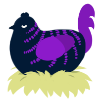 (unnamed), a tumblr and violet chicken with a half-bar pattern