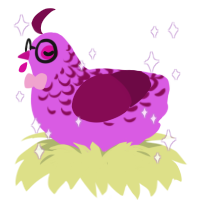 A orchid and wine chicken with a half-lace pattern