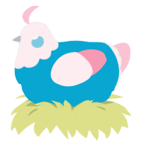 (unnamed), a cerulean and rose chicken with a head pattern