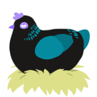 Marianas, a sable and sea chicken with a neck-band pattern