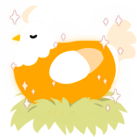 Capella, a orange and cream chicken with a head pattern