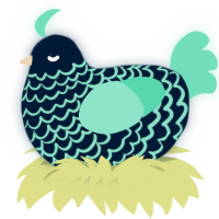 Lunar, a tumblr and mint chicken with a lace pattern