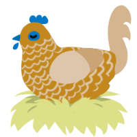 9 to 5, a ochre and beige chicken with a lace pattern
