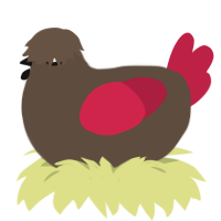 22800 emo robin, a bark and crimson chicken