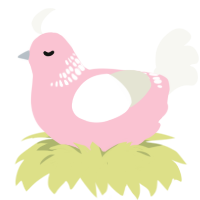 Affection, a rose and white chicken with a neck-band pattern