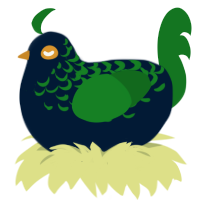 Betta Splendens, a tumblr and leaf chicken with a half-lace pattern