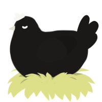 A sable chicken