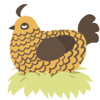 Asterodia, a honey and bark chicken with a lace pattern