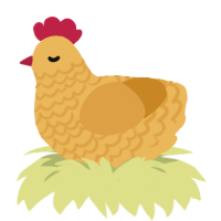 A honey and orange chicken with a lace pattern