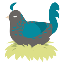 (unnamed), a grey and sea chicken with a half-lace pattern