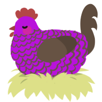 Marie Valerie, a amethyst and bark chicken with a lace pattern